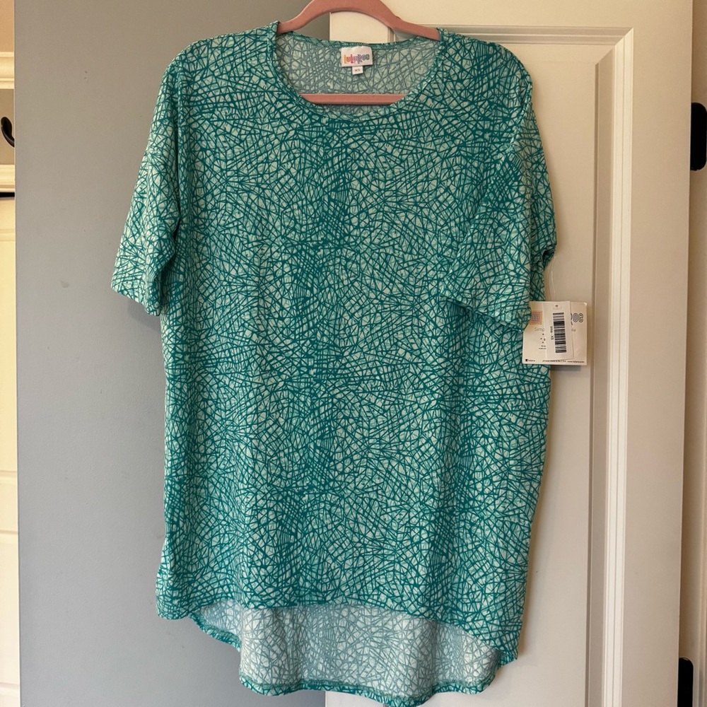 NWT Lularoe Irma. Teal pattern. Size XS
